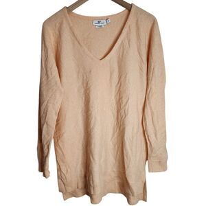 Vineyard Vines‎ Cashmere Sweater Women's Medium Long Sleeve V-Neck Orange